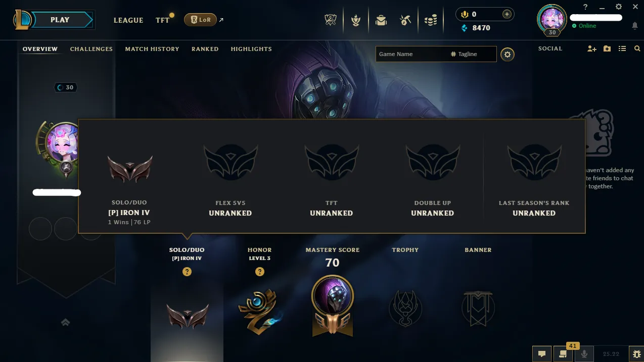 NA ⭐ Iron IV 🏆 Handmade ✅ AGED ACCOUNT 1+ Year ⭐ 8470 BE ✅ Full Access & Recovery 🔥 INSTANT DELIVERY 🔥 Iron 4